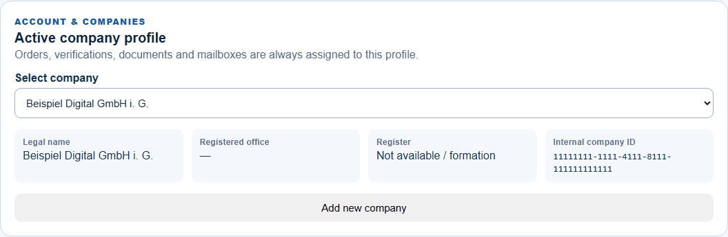 Example view: 2. Set up the Business Hub
