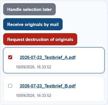 Example view: 6. Manage mail digitally