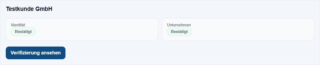Beispielansicht: 3. Verifizierung abschließen